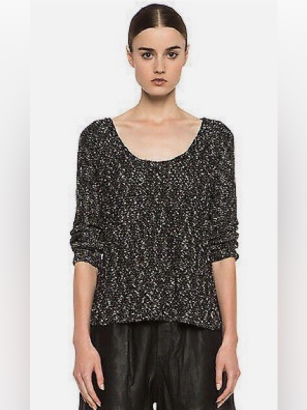 Helmut Lang Caged Bouclé Pullover Sweater